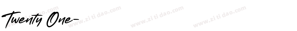 Twenty One字体转换